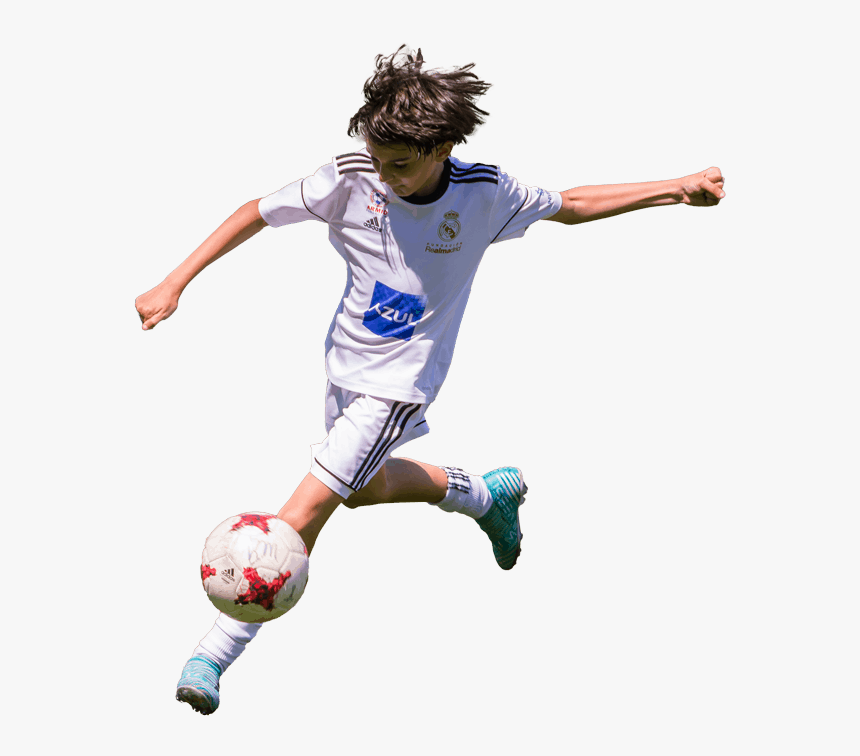 Real Madrid Child Soccer - Soccer Kick, HD Png Download