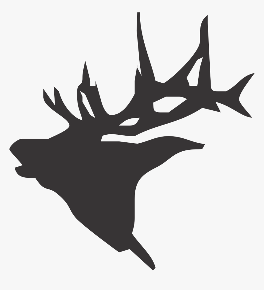 Elk Head Silhouette Clip Art - Portable Network Graphics, HD Png Download