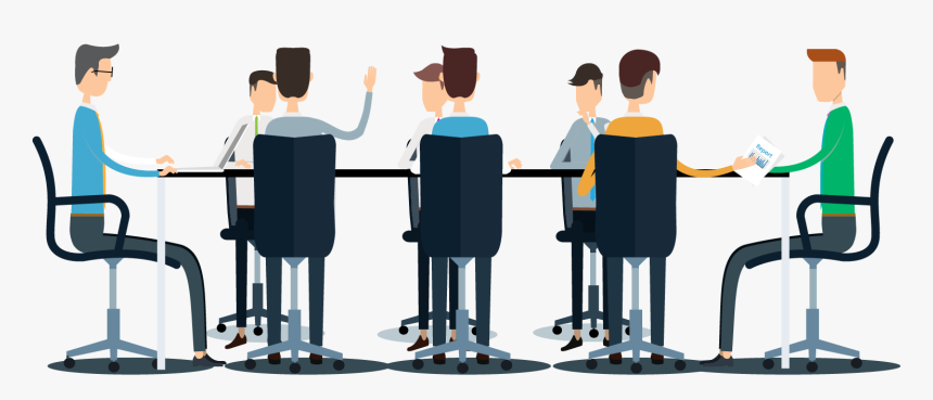 Transparent People Sitting At A Table Png - Group Meeting Word, Png Download