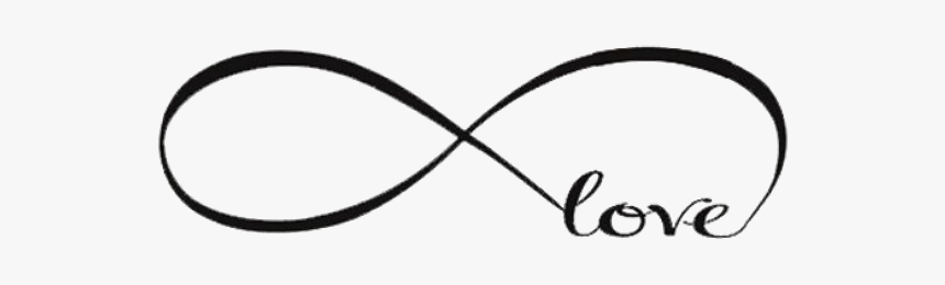 #infinity #infinitylove #love #words #text #quotes - Infinity Sign With The Word Love, HD Png Download