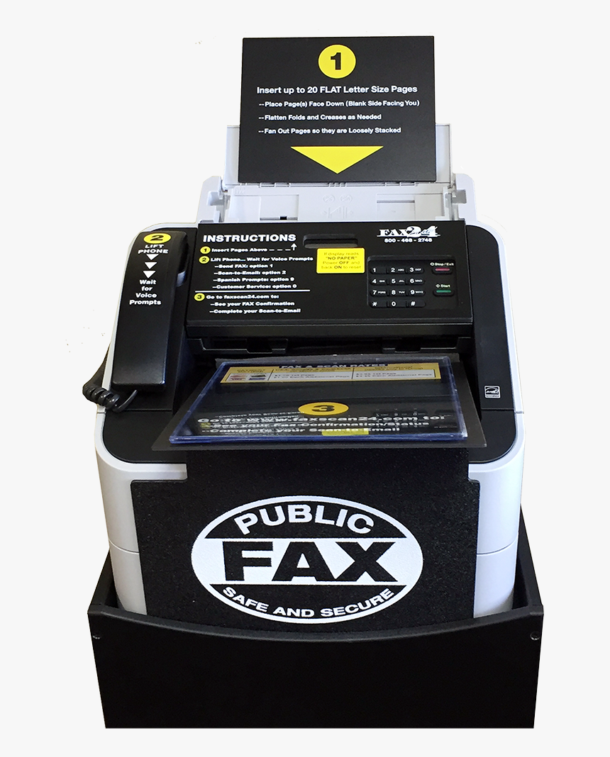 Faxscan24 Table Top Kiosk - Label, HD Png Download