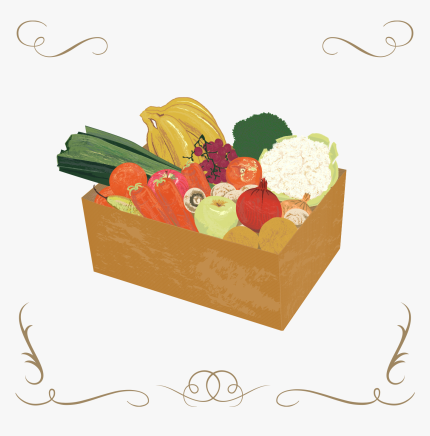 Clip Art Vegetable Boxes, HD Png Download