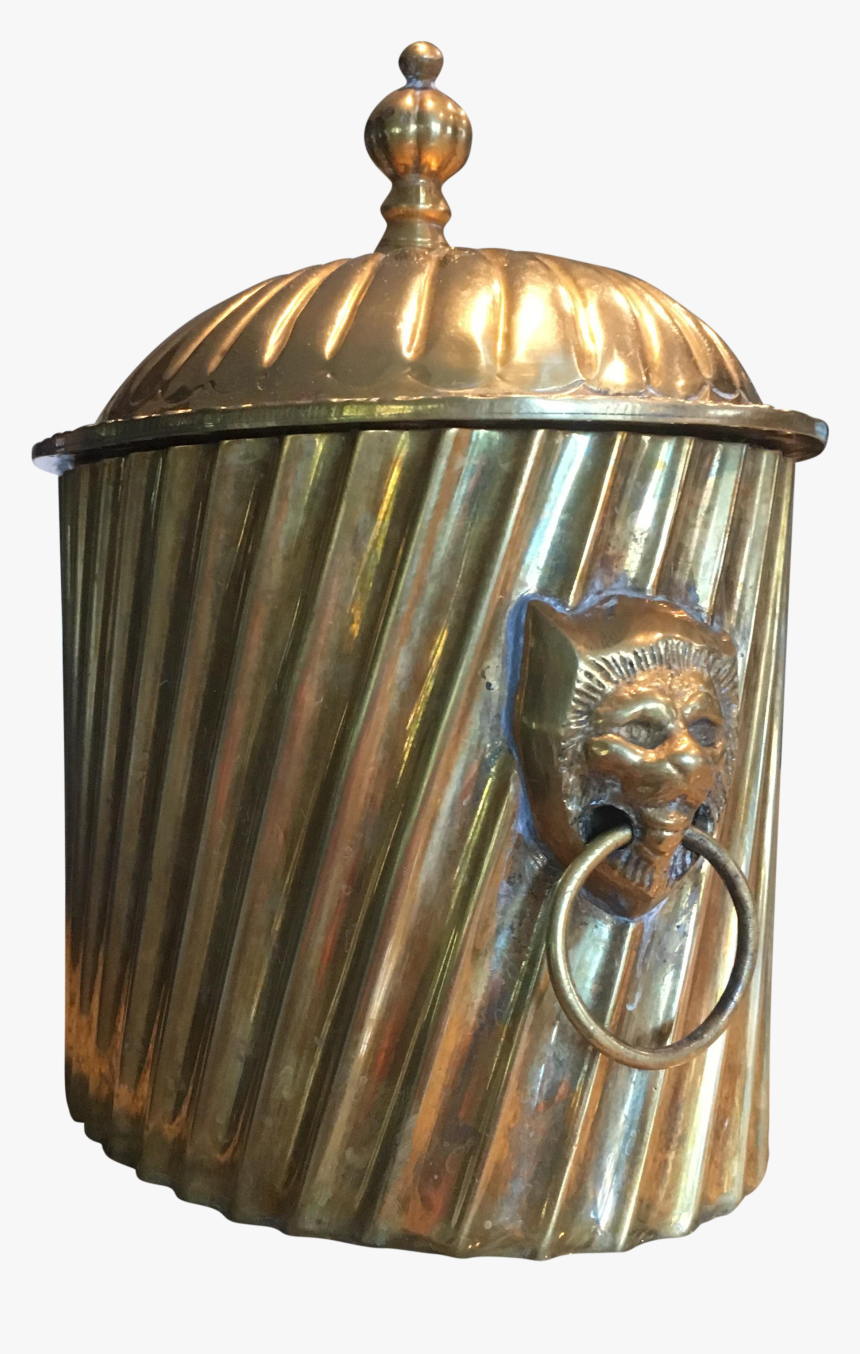 Mid Century Solid Brass Lions Head Hinged Box, HD Png Download