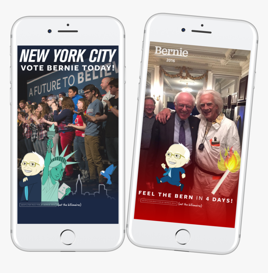 Bernie-snapchat - Iphone, HD Png Download