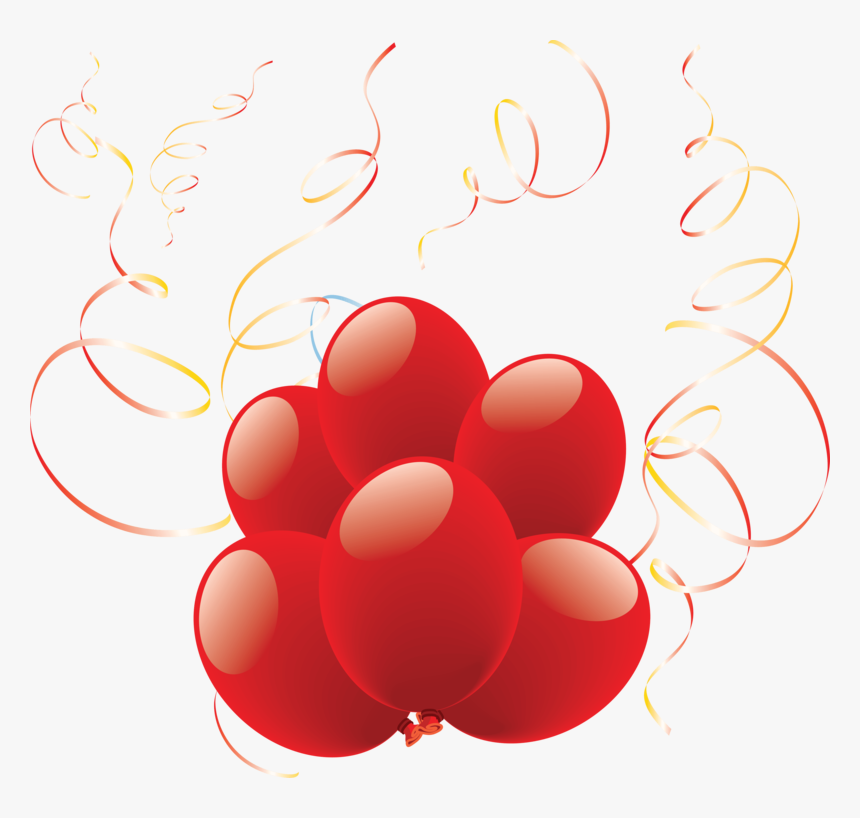 Red Birthday Balloons Png Clipart , Png Download - Red And Gold Balloons Png, Transparent Png