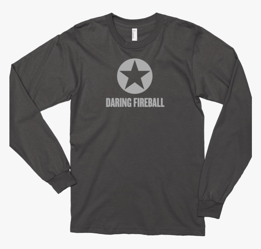 Thumbnail Of An Asphalt Gray Long Sleeve Daring Fireball - Long-sleeved T-shirt, HD Png Download
