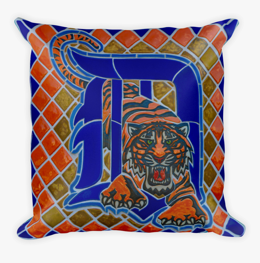 Detroit Ceramic Tiger Pillow Mockup Front - Detroit Tigers, HD Png Download
