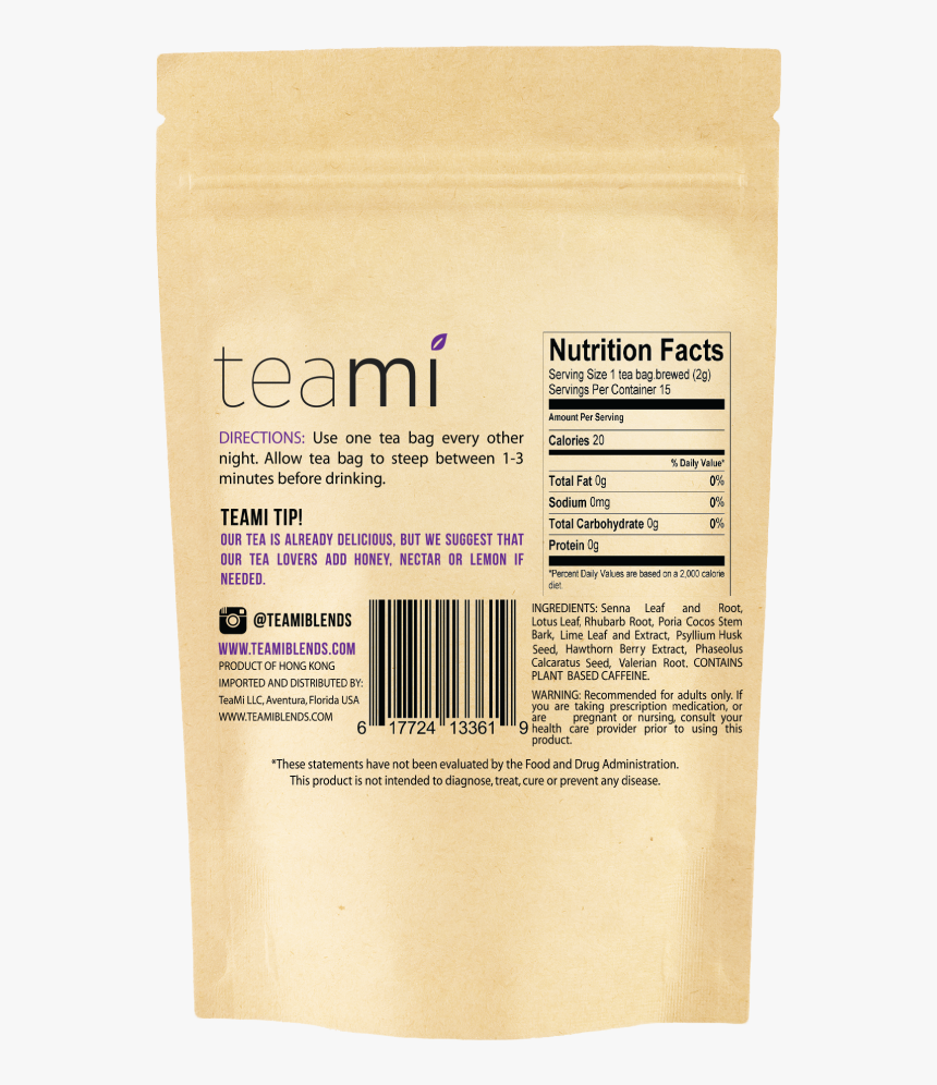 Teami Blends Colon Ingredients, HD Png Download