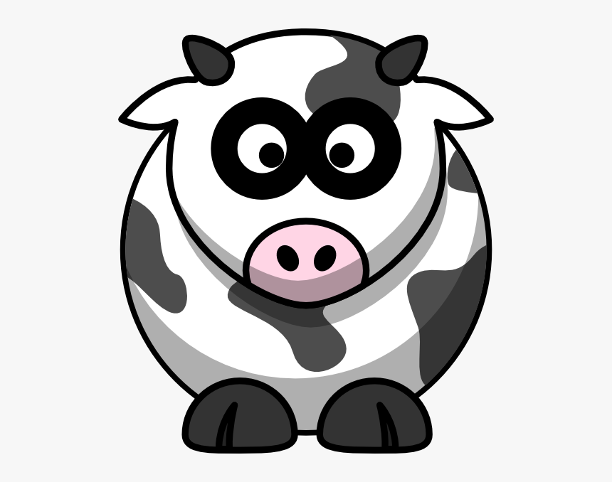 Brown And White Cartoon Cow Svg Clip Arts - Cow Clipart, HD Png Download