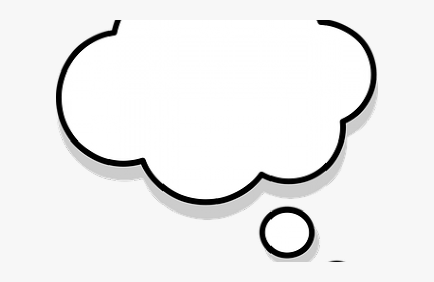 White Thinking Bubbles Black Background, HD Png Download