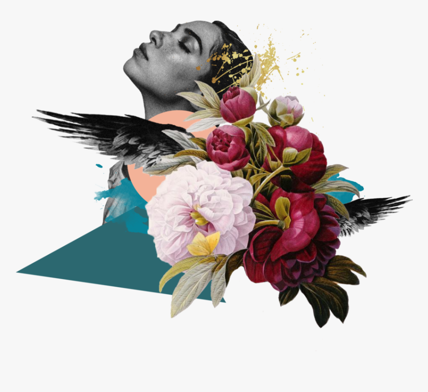 Raven Collage - Redoute Flower, HD Png Download