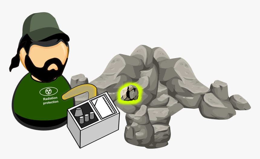 Searching For Radioactive Minerals Rocks Icons Png - Minerales Radiactivos Imagenes En Animado, Transparent Png