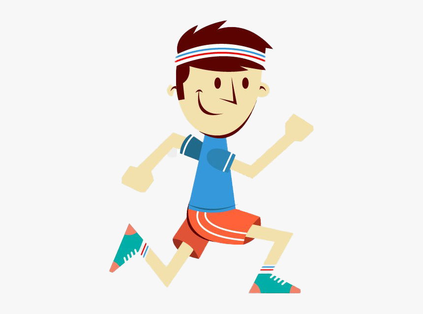 Abstract Running Transparent Png - Man Running Cartoon Png, Png Download