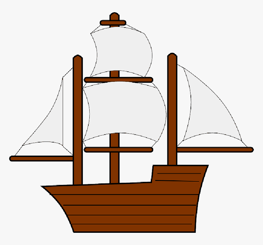 Boat Clipart Sailing Boat - Sail Ship Clipart, HD Png Download