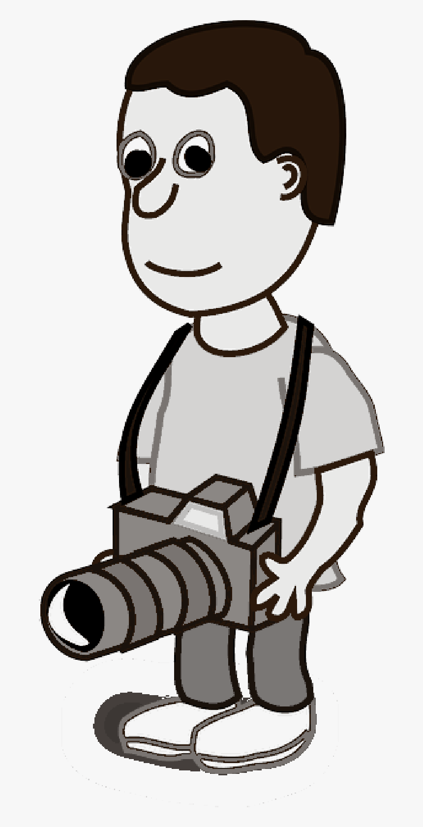 Man, Character, Person, Camera, Comic, Photographer - Photographer Clipart, HD Png Download