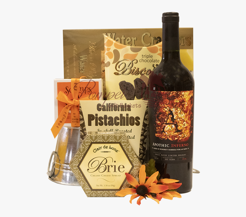 Apothic Inferno Wine Gift Basket, Apothic Gift Basket, - Glass Bottle, HD Png Download