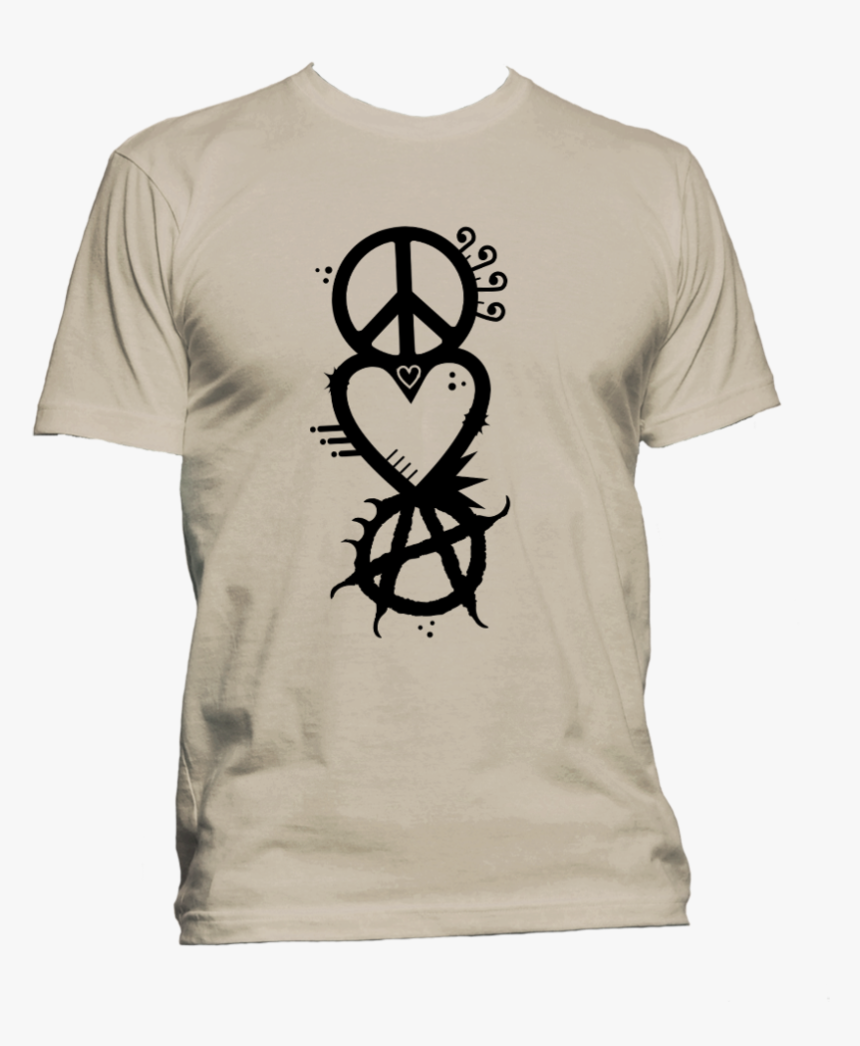 Peace Love Anarchy 2 Mockup Mens Sand - Pink Floyd T Shirt Albums, HD Png Download