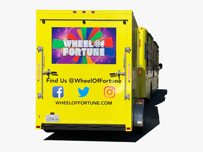 Wheelmobile Find Us @wheeloffortune - Commercial Vehicle, HD Png Download