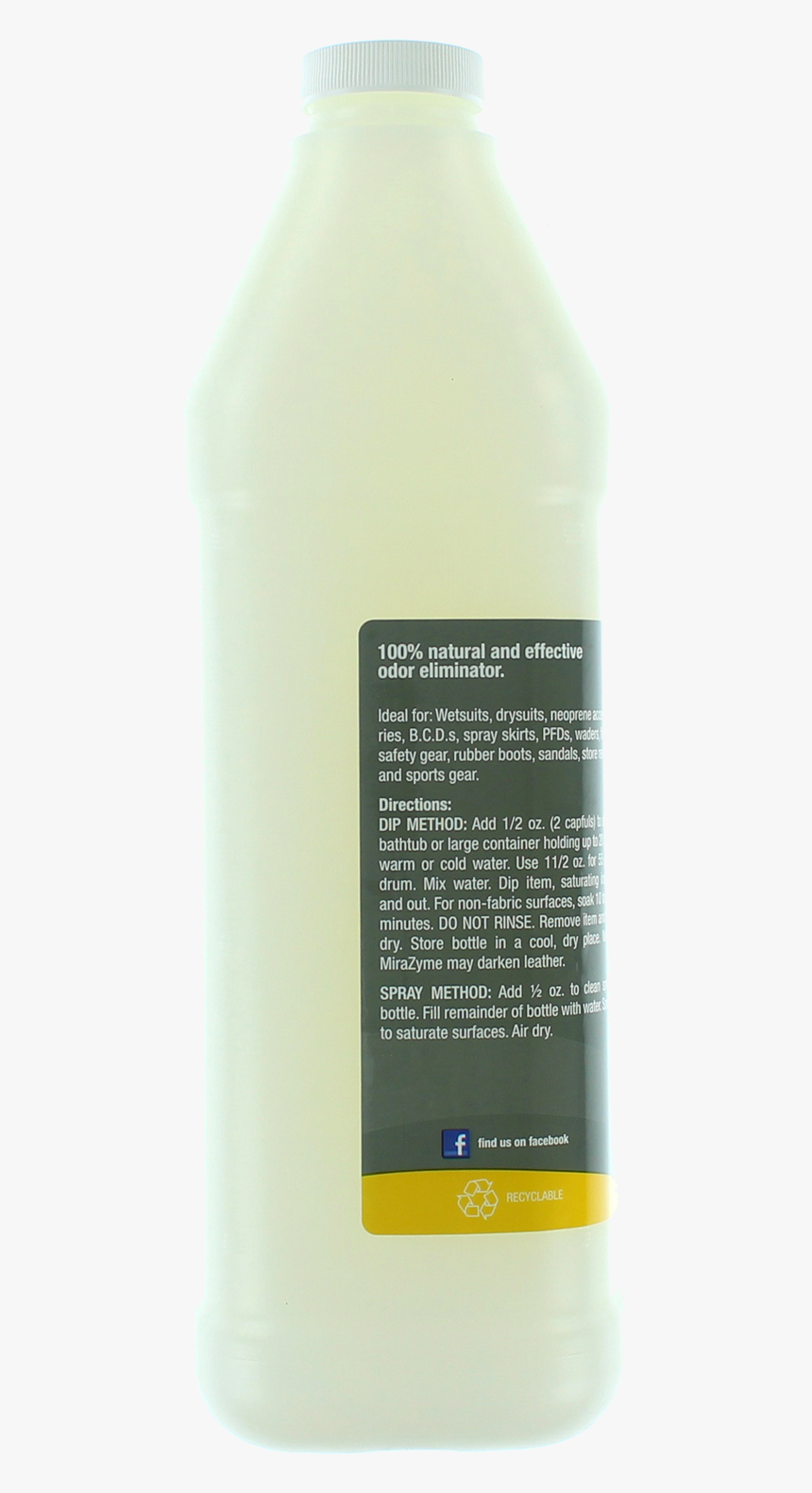 Gear Aid Revivex Odor Eliminator 1gal Jug 
 Data Zoom - Glass Bottle, HD Png Download