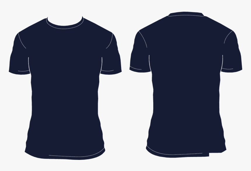 Best T Shirts For Tall Skinny Guys - Navy Blue Shirt Vector, HD Png Download