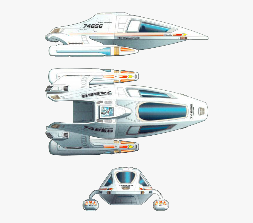 Star Trek Voyager Model Shuttle, HD Png Download