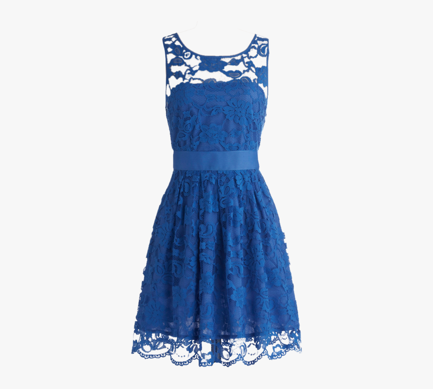 Picture - Simple Knee Length Blue Dress, HD Png Download
