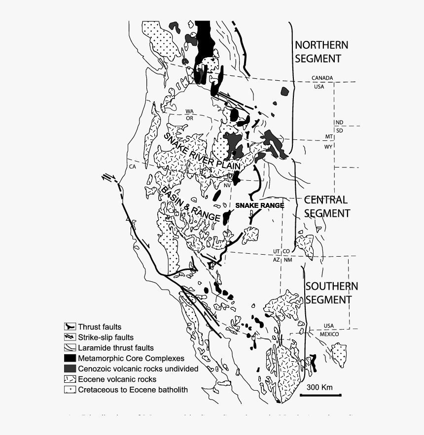 Cordilleran Metamorphic Core Complexes, HD Png Download