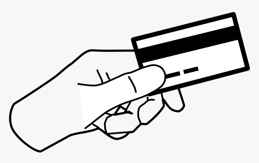 People Money Budget Clipart Black And White Png Free - Hand Holding Card Clipart, Transparent Png