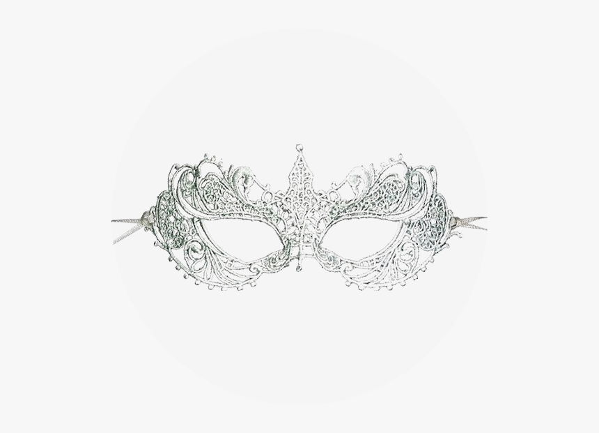 Grey Lace Mask - Masque, HD Png Download