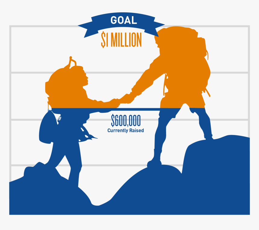We Are On Our Way To Our Goal And Have Raised Over - Mountain Hiking Vector Png, Transparent Png