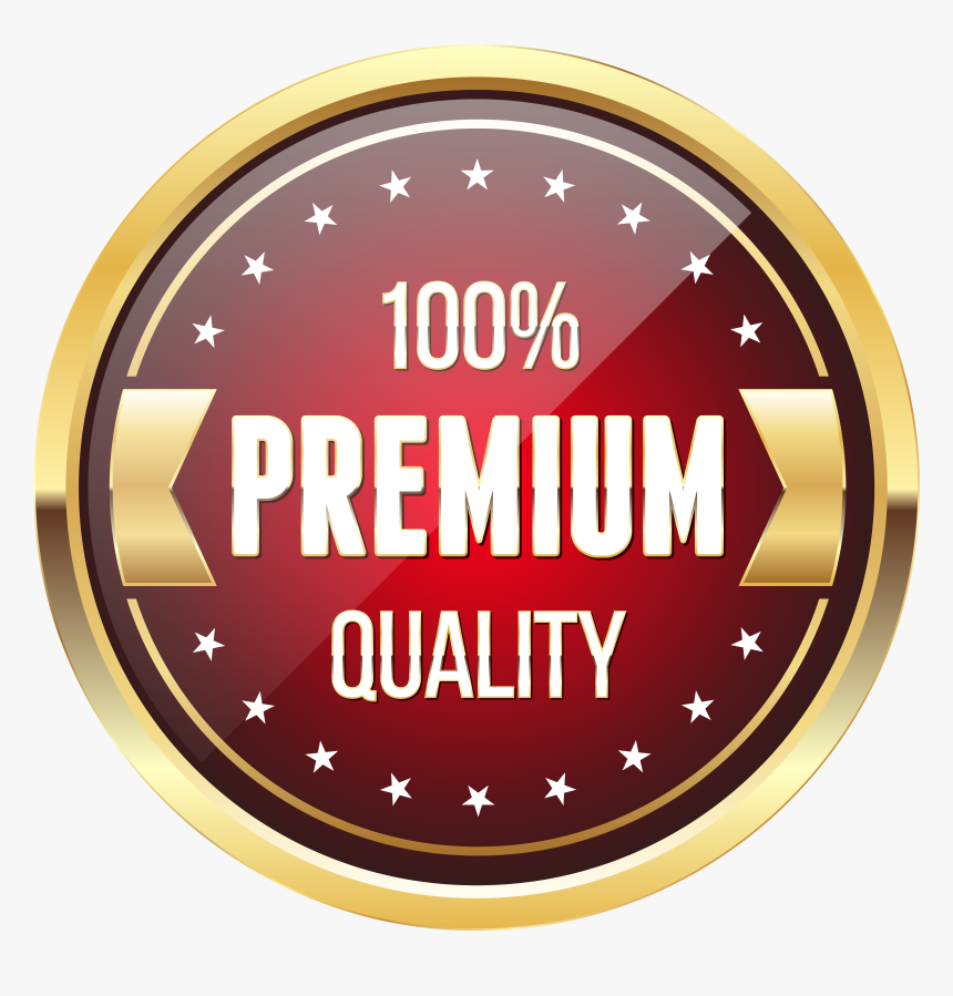 100% Premium Quality Badge Transparent Png Clip Art - Circle, Png Download