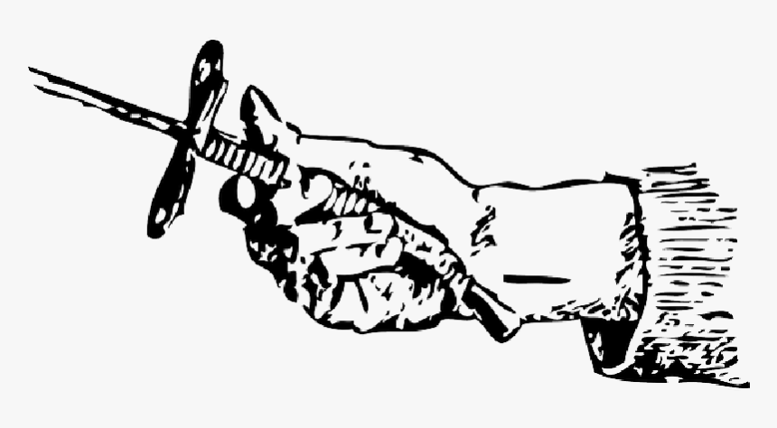 Hand, Sports, Sword, Position, Fencing, Foil, Hold - Hand Holding Sword Clipart, HD Png Download