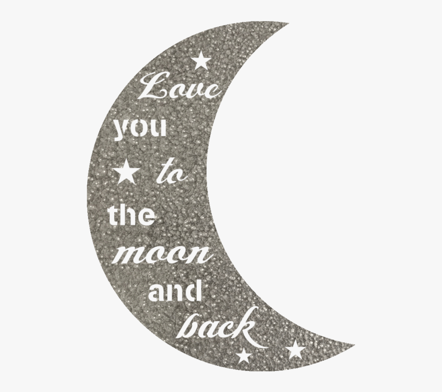I Love You To The Moon & Back Steel Wall Sign - Crescent, HD Png Download