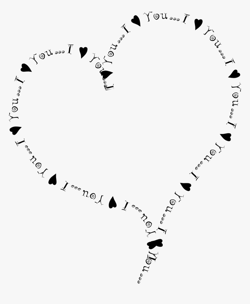 I Love You For Who You Are - Black And White Heart Borders And Frames, HD Png Download