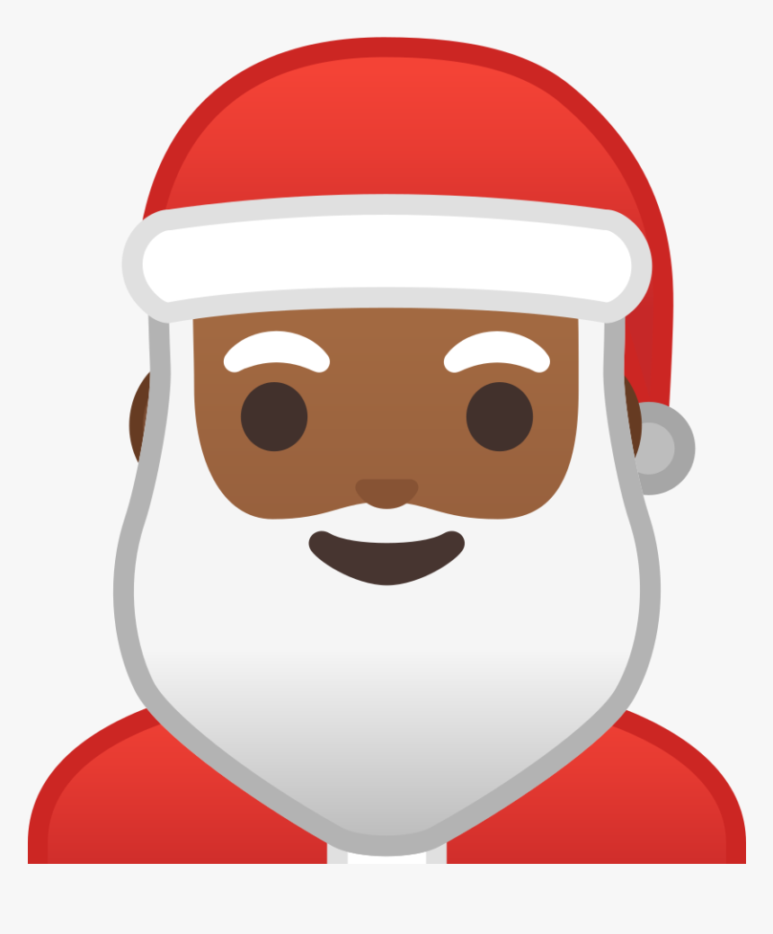 Santa Claus Medium Dark Skin Tone Icon - Nikolaus Emoji, HD Png Download