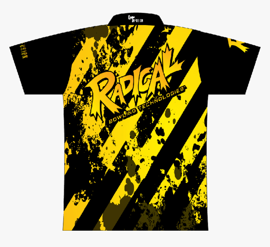 Radical Caution Tape Shirt - Bowling Yellow And Black Jersey Design, HD Png Download