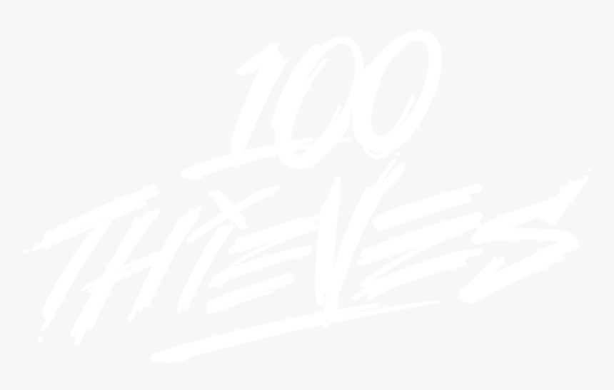 100 Thieves - Johns Hopkins Logo White, HD Png Download