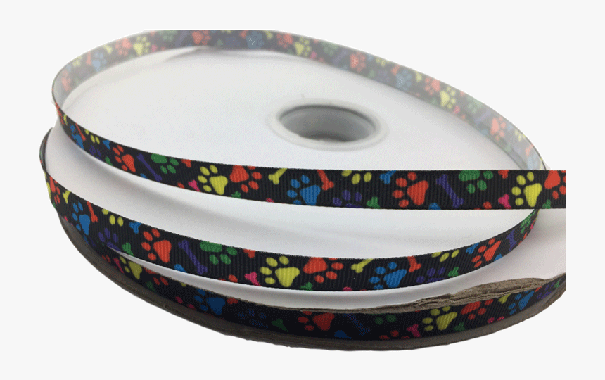 Ribbons [tag] Skinny Paw Print 3/8″ Grosgrain Ribbon - Bead, HD Png Download