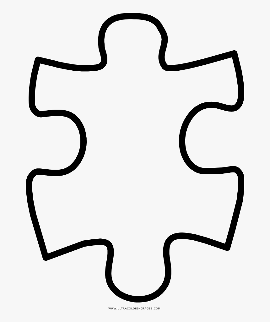 Puzzle Piece Coloring Page - Line Art, HD Png Download