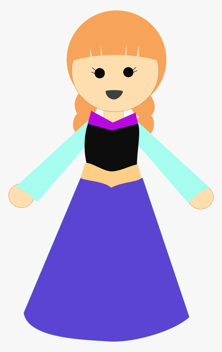 Clip Art Girl Long Dress, HD Png Download