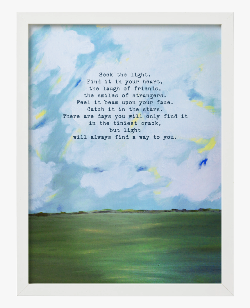 Seek The Light Clouds And Sky Farm Painting - Painting, HD Png Download