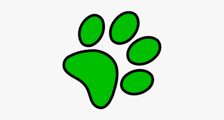Green Paw Print Clip Art, HD Png Download