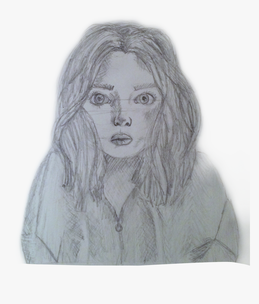 The Girl With The Messy Hair - Sketch, HD Png Download