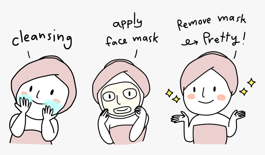 Cute Face Mask Illustration, HD Png Download