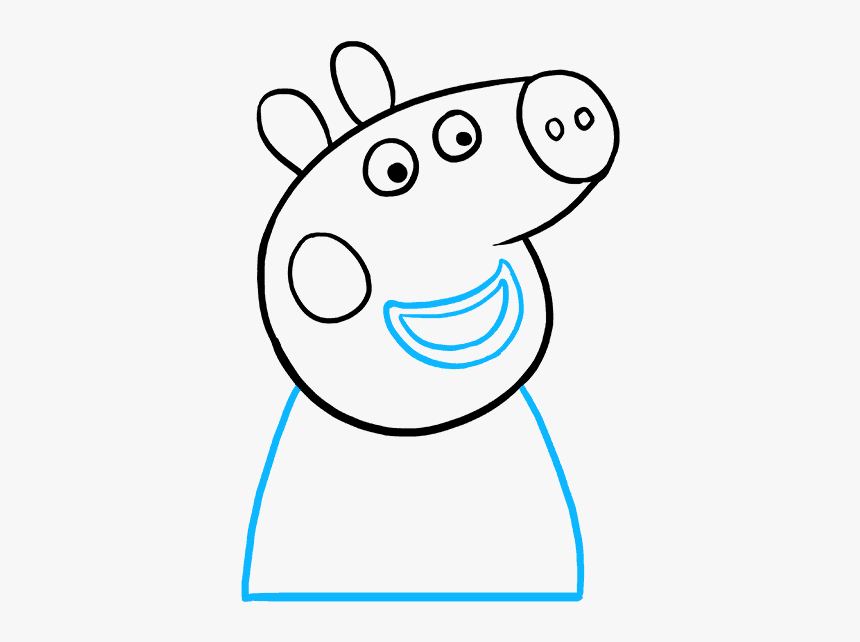 How To Draw Peppa Pig - Peppa Pig Easy To Draw, HD Png Download