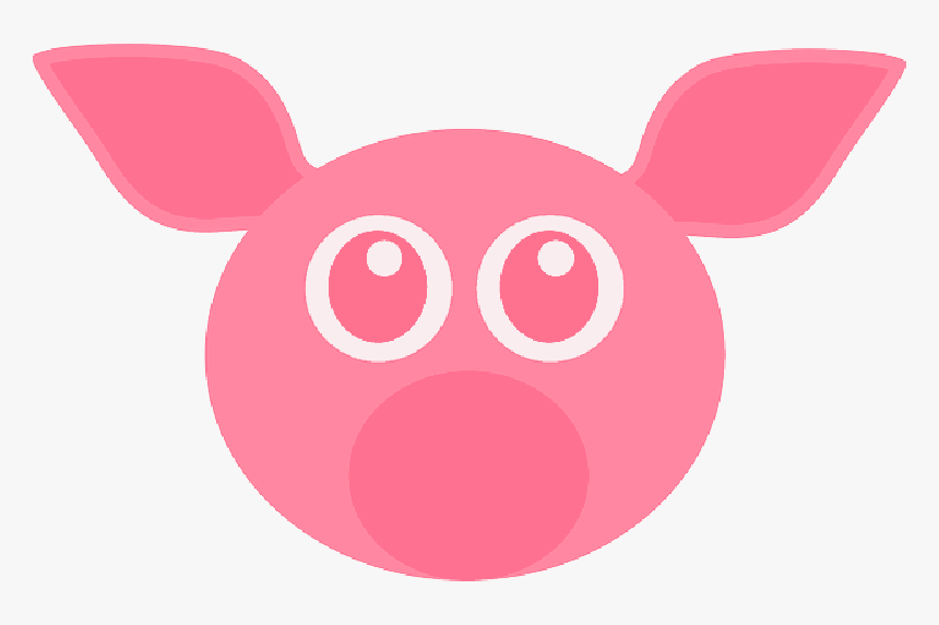  , Pig, Pink, Cute, Animal, Face, Funny, Head, Mammal, HD Png Download