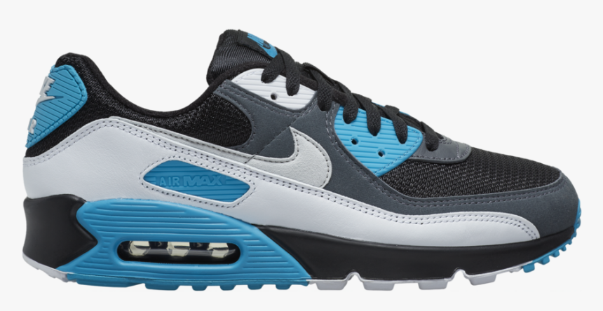 Nike Air Max 90 Black White Blue Ct0693-001 Release - Air Max 90 Reverse Laser Blue, HD Png Download