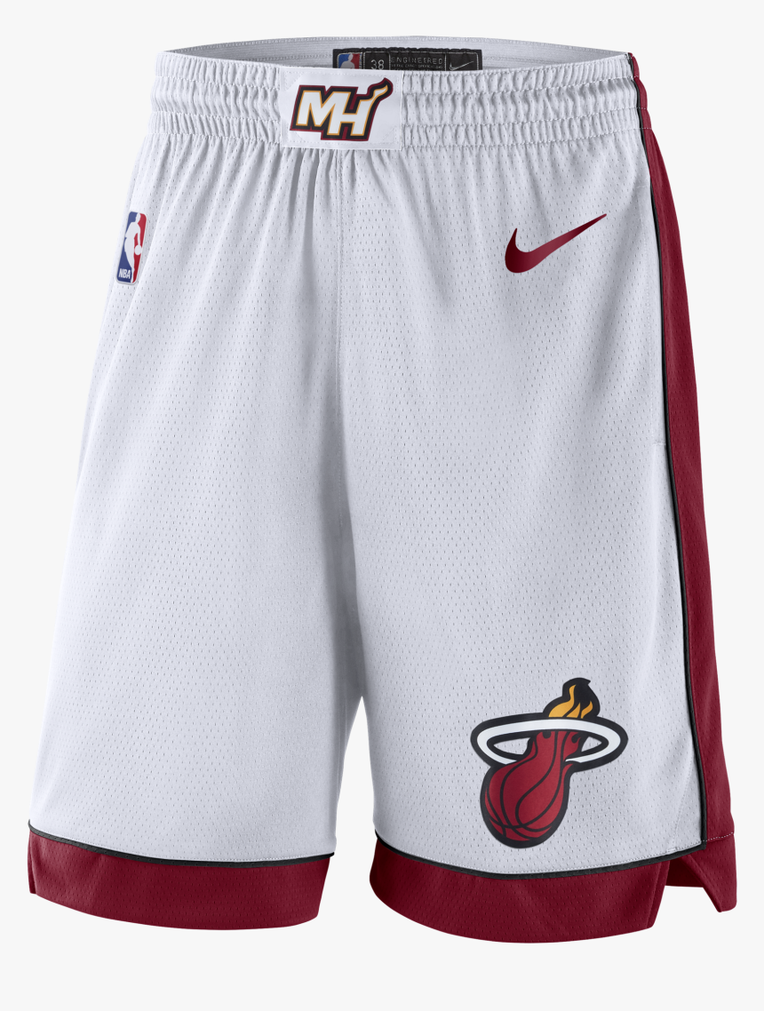 Nike Miami Heat Swingman Shorts White - Nike Miami Heat Shorts, HD Png Download