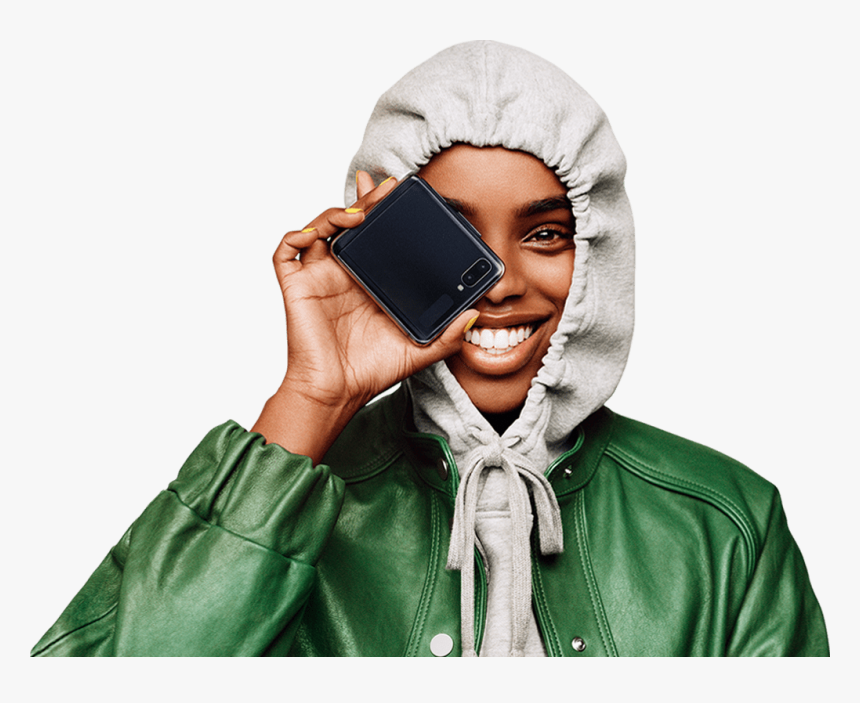 Mirror Black Galaxy Z Flip Folded, Spins As You Scroll - Mobile Phone, HD Png Download