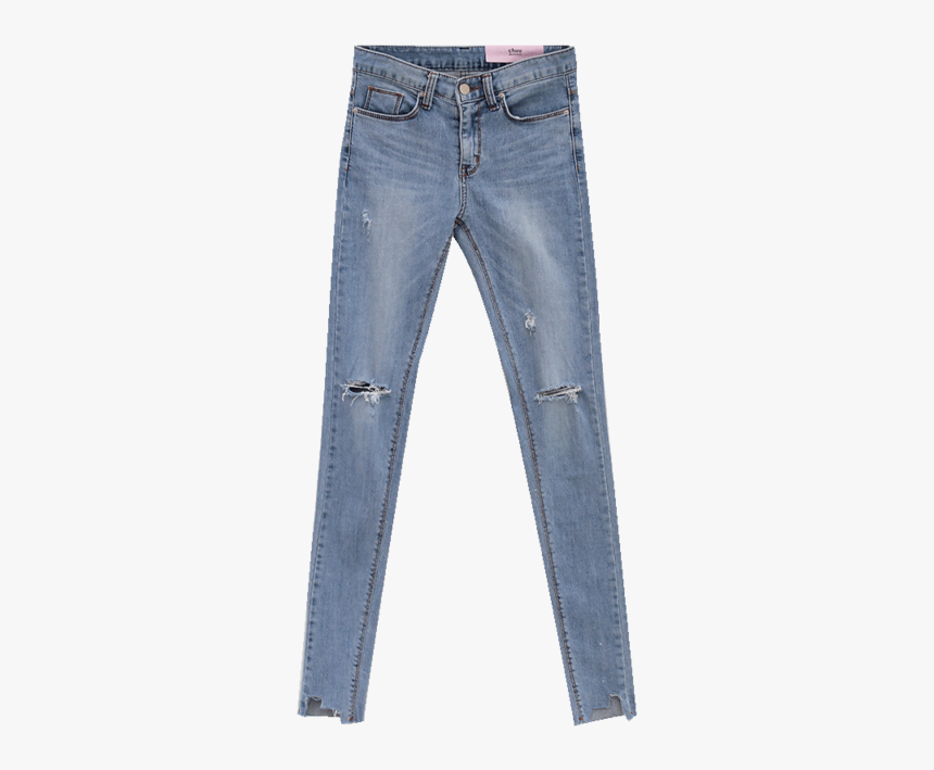 Chuu-5kg High Waist Ripped Jeans Children 2020 Spring - Pocket, HD Png Download